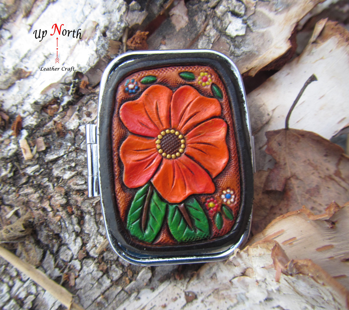 (01PP25) Pill Box - Orange Primrose