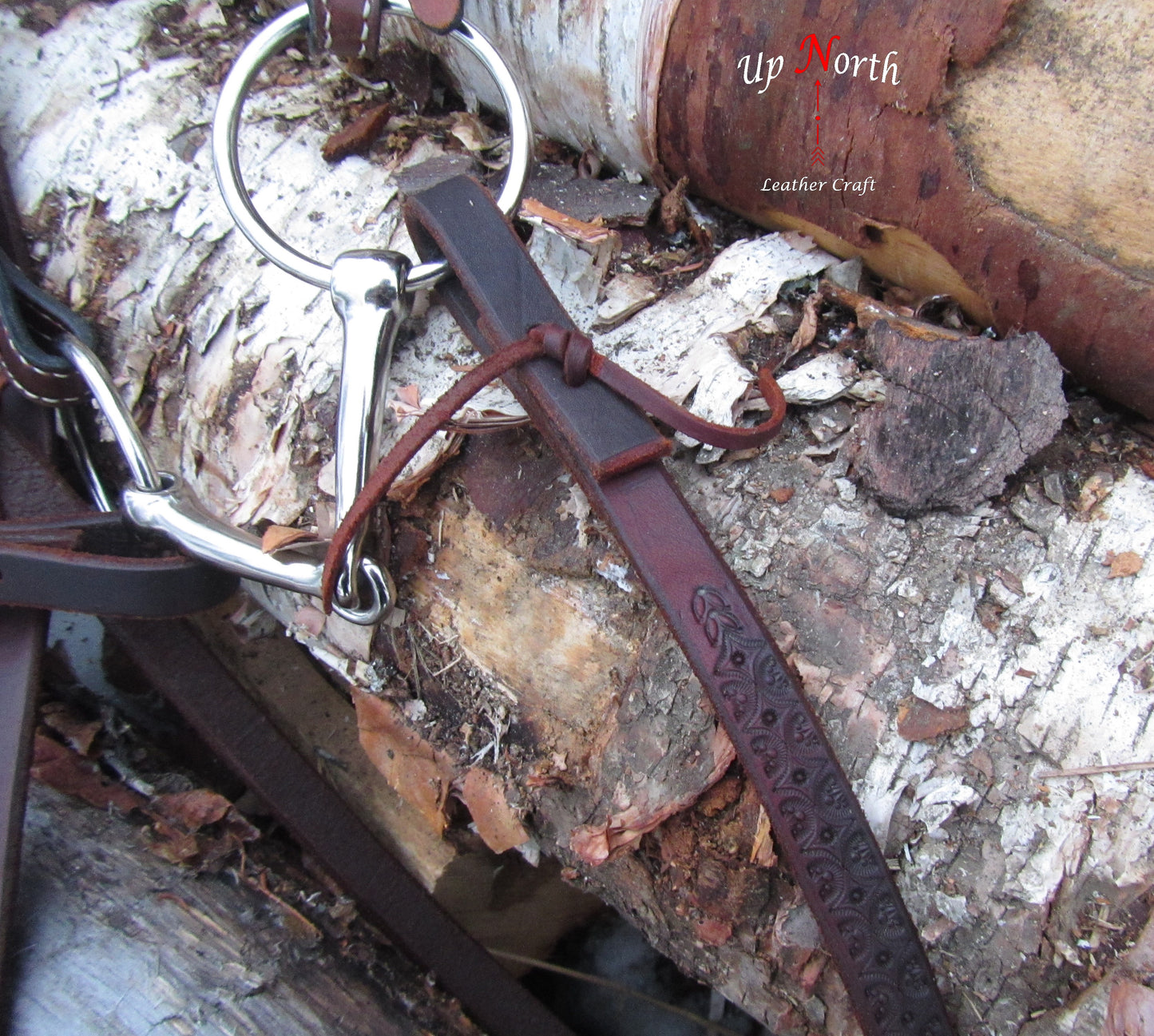 (01SR25) Tooled Split Reins - Brown
