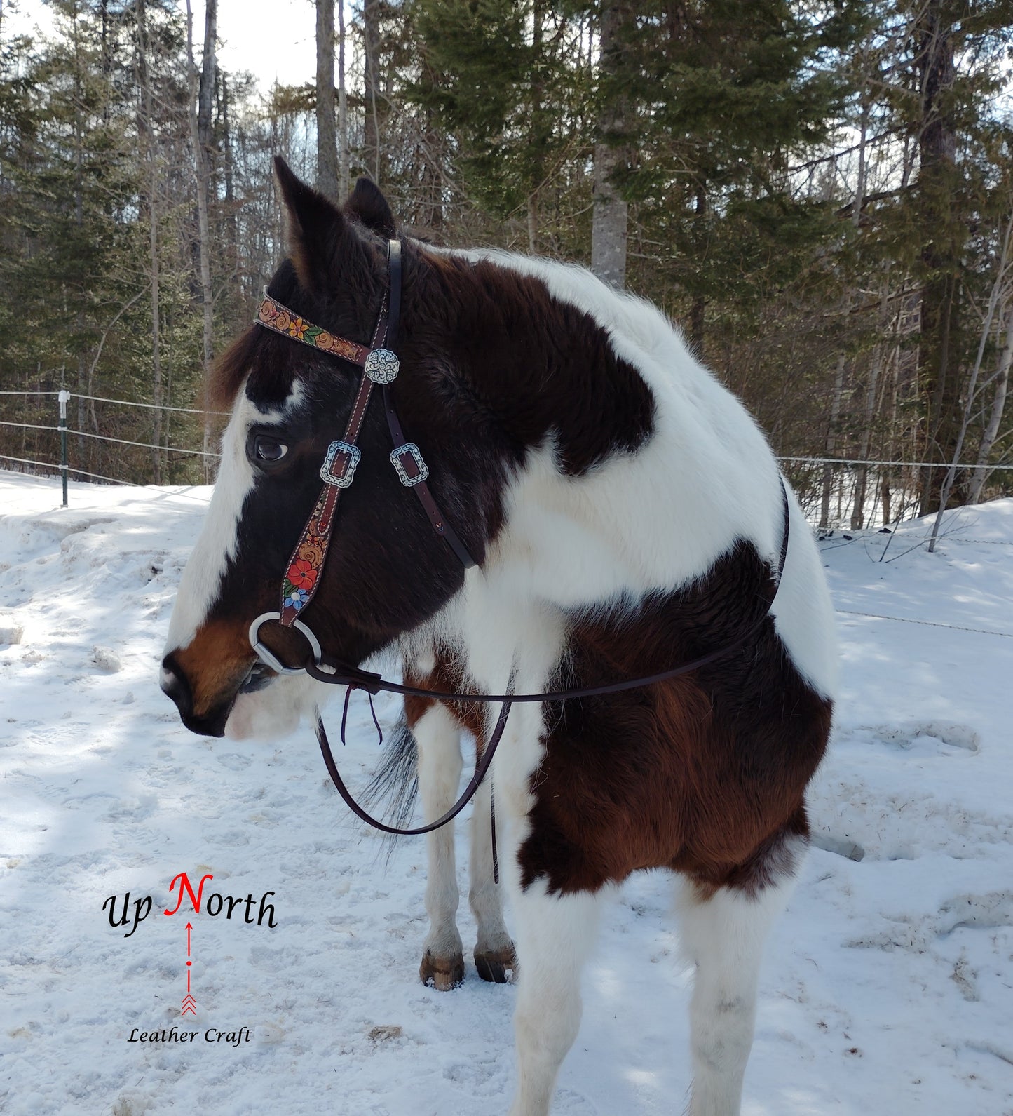 (01SR25) Tooled Split Reins - Brown