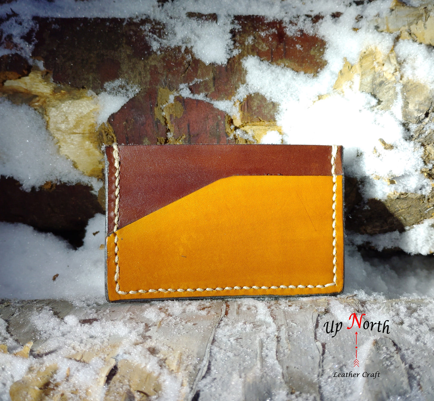 (01SW24) Leather Minimalist 3-Slot Wallet - Light Tan