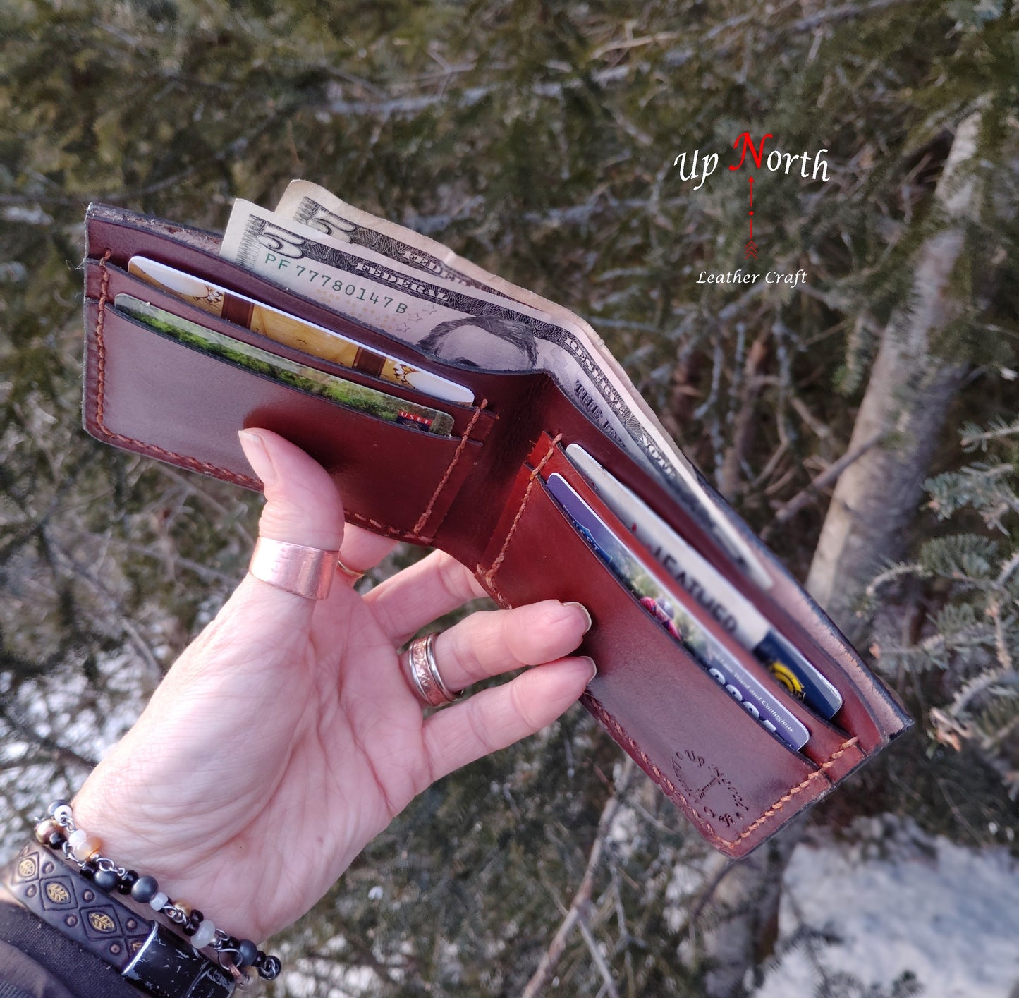 (01MW25) Men's Leather Wallet - Camouflage