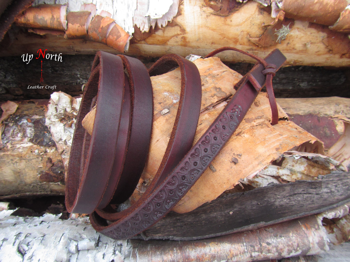(01SR25) Tooled Split Reins - Brown
