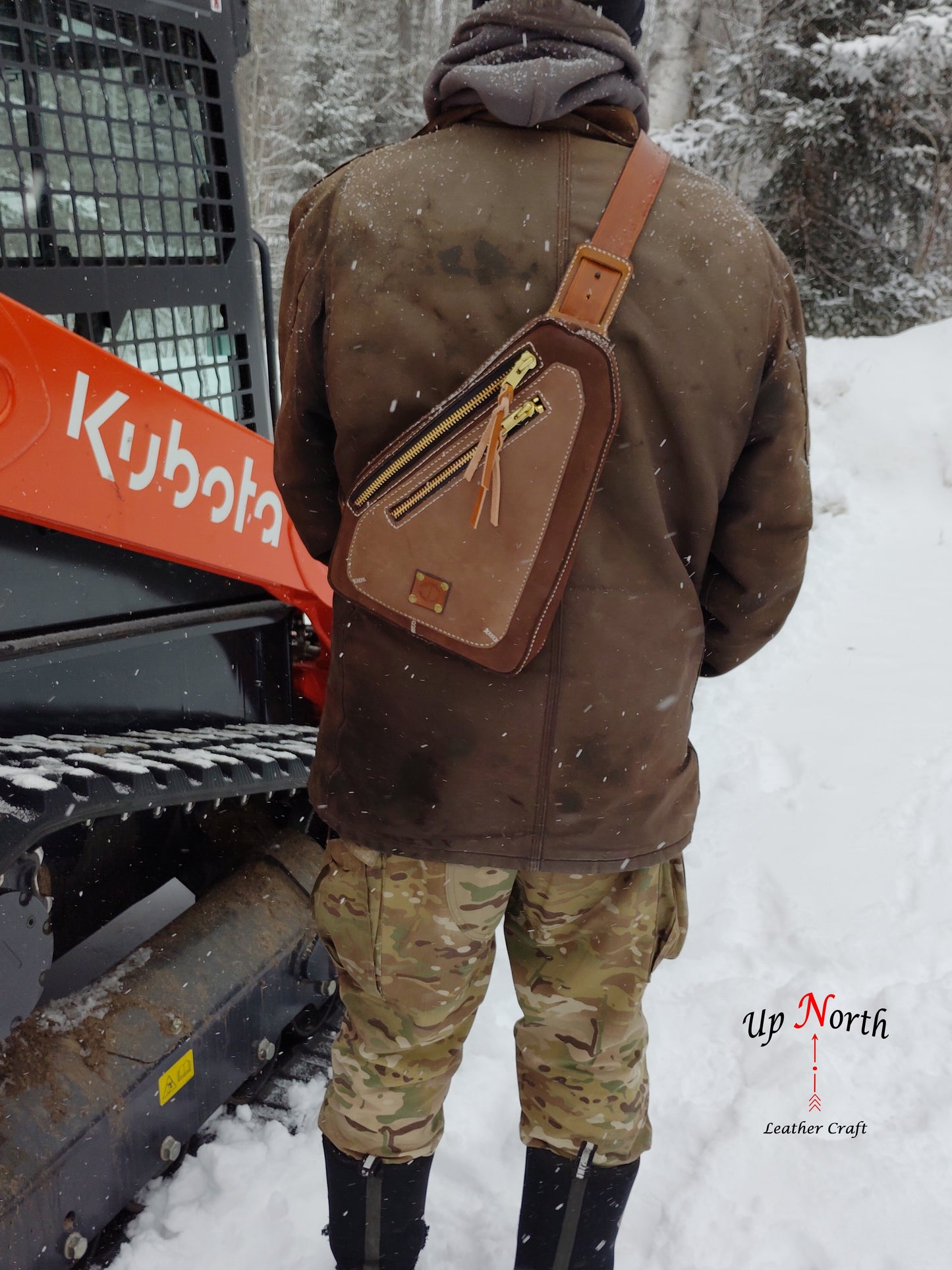 (01WP25) The White Pine Sling Bag - Dark Earth