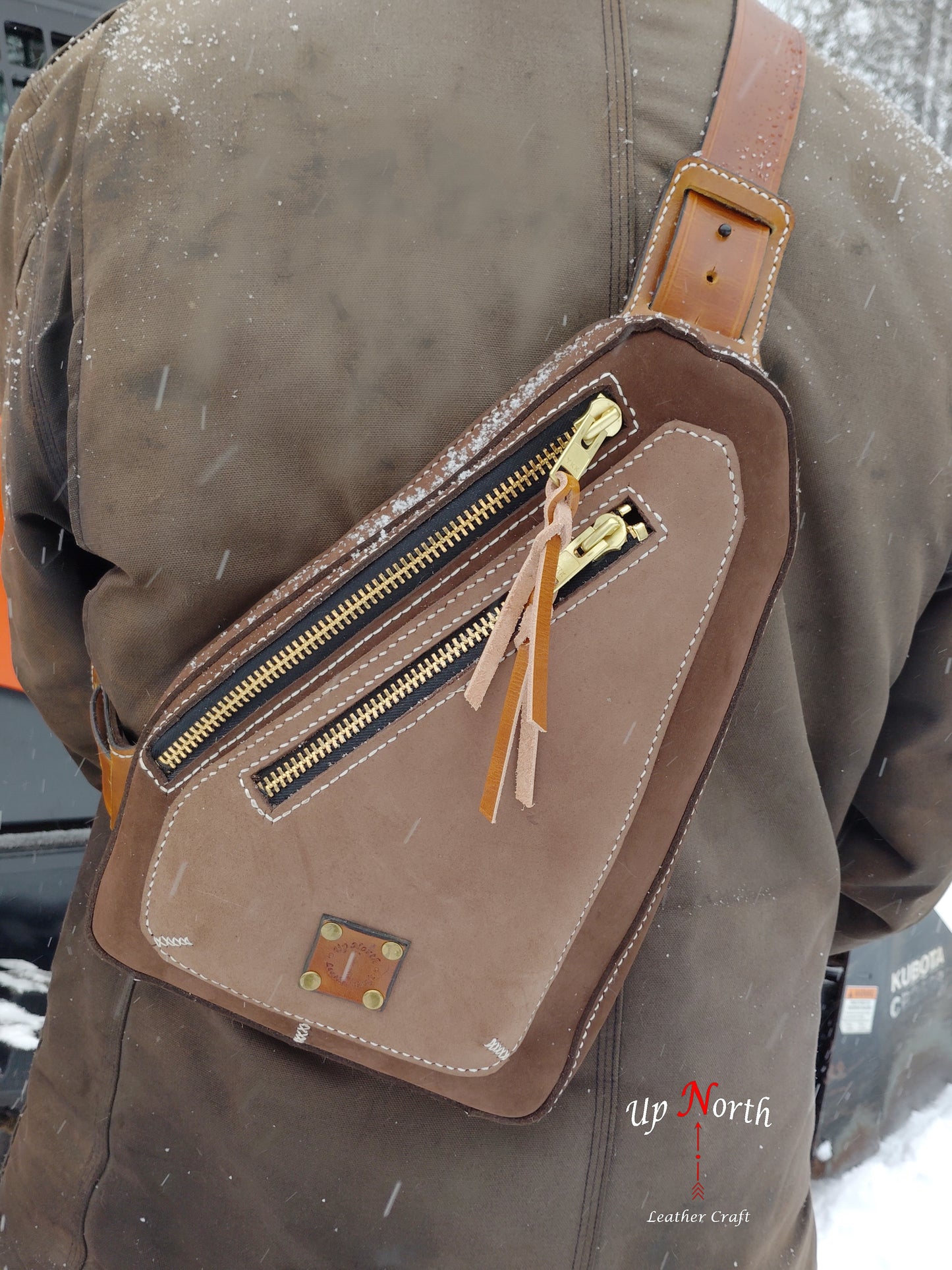 (01WP25) The White Pine Sling Bag - Dark Earth