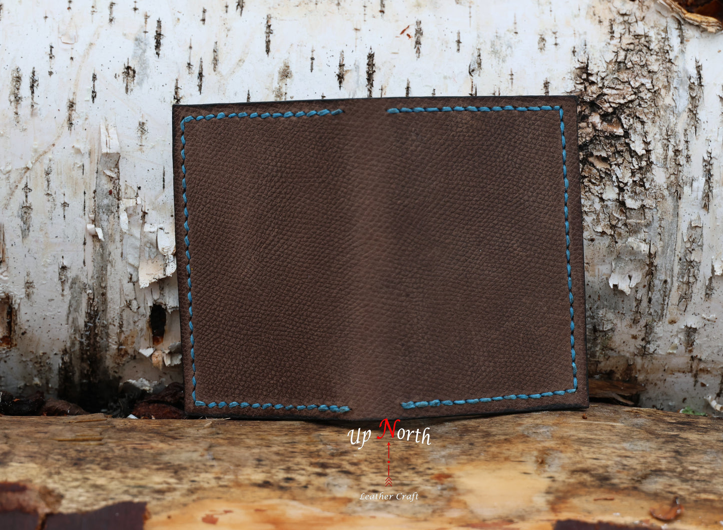 (04CW25) Leather Card Wallet - Sapphire