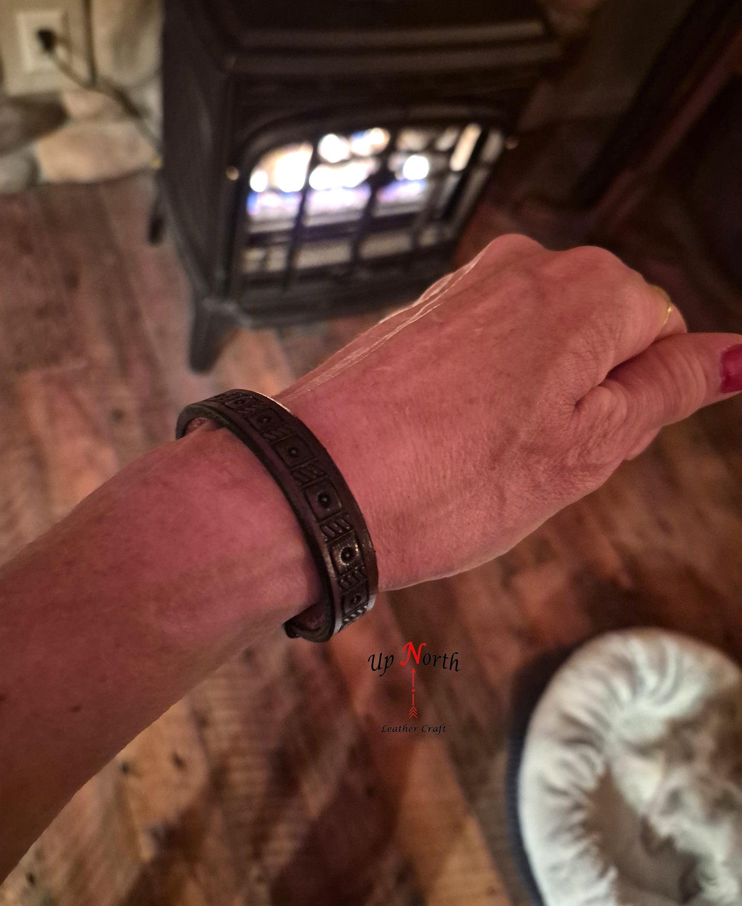 (08BR25) Leather Bracelet - Chocolate Weave