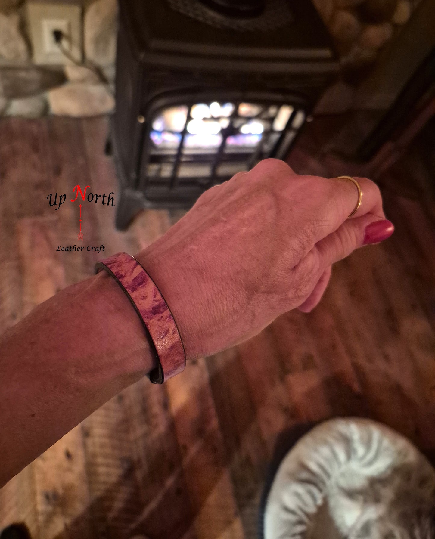 (15BR25) Leather Bracelet - Cinnamon Spice