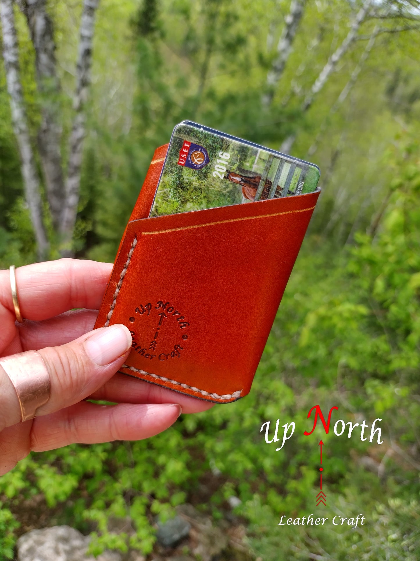 (01WAW24) Leather Wrap Around Wallet - Light Tan