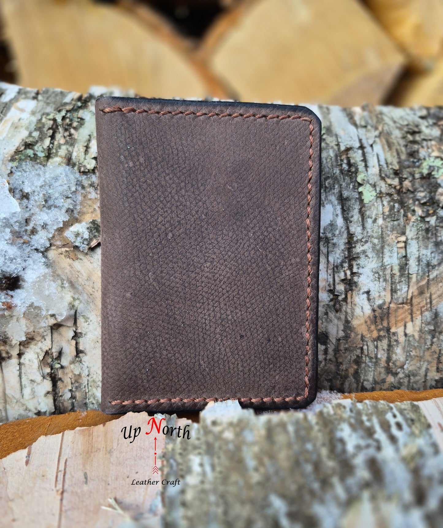 (01CW26) Leather Card Wallet - Fire