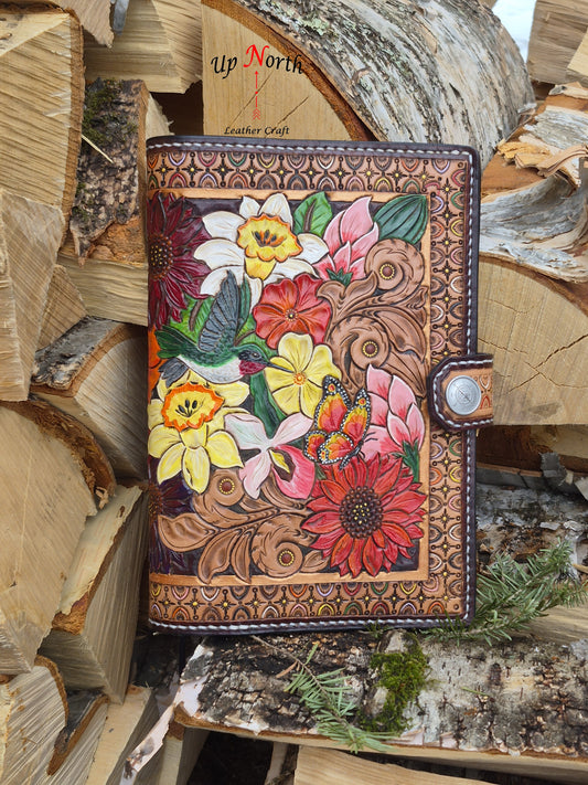 (01JL26) Large Leather Journal - Summer Vibes