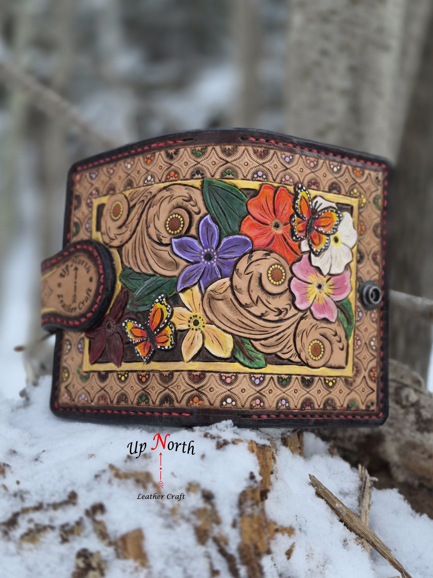 (01TSW26) Tooled Leather Snap Wallet - Its All About Summer!