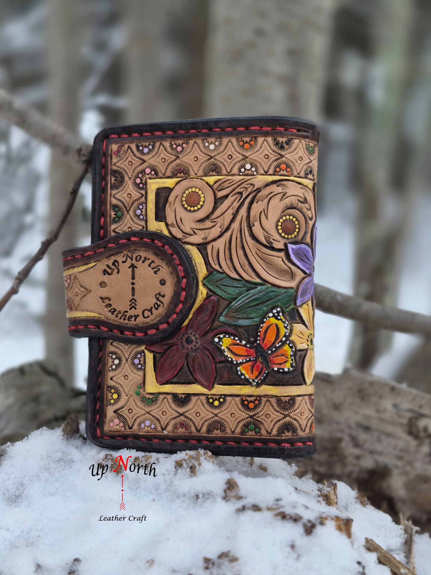 (01TSW26) Tooled Leather Snap Wallet - Its All About Summer!