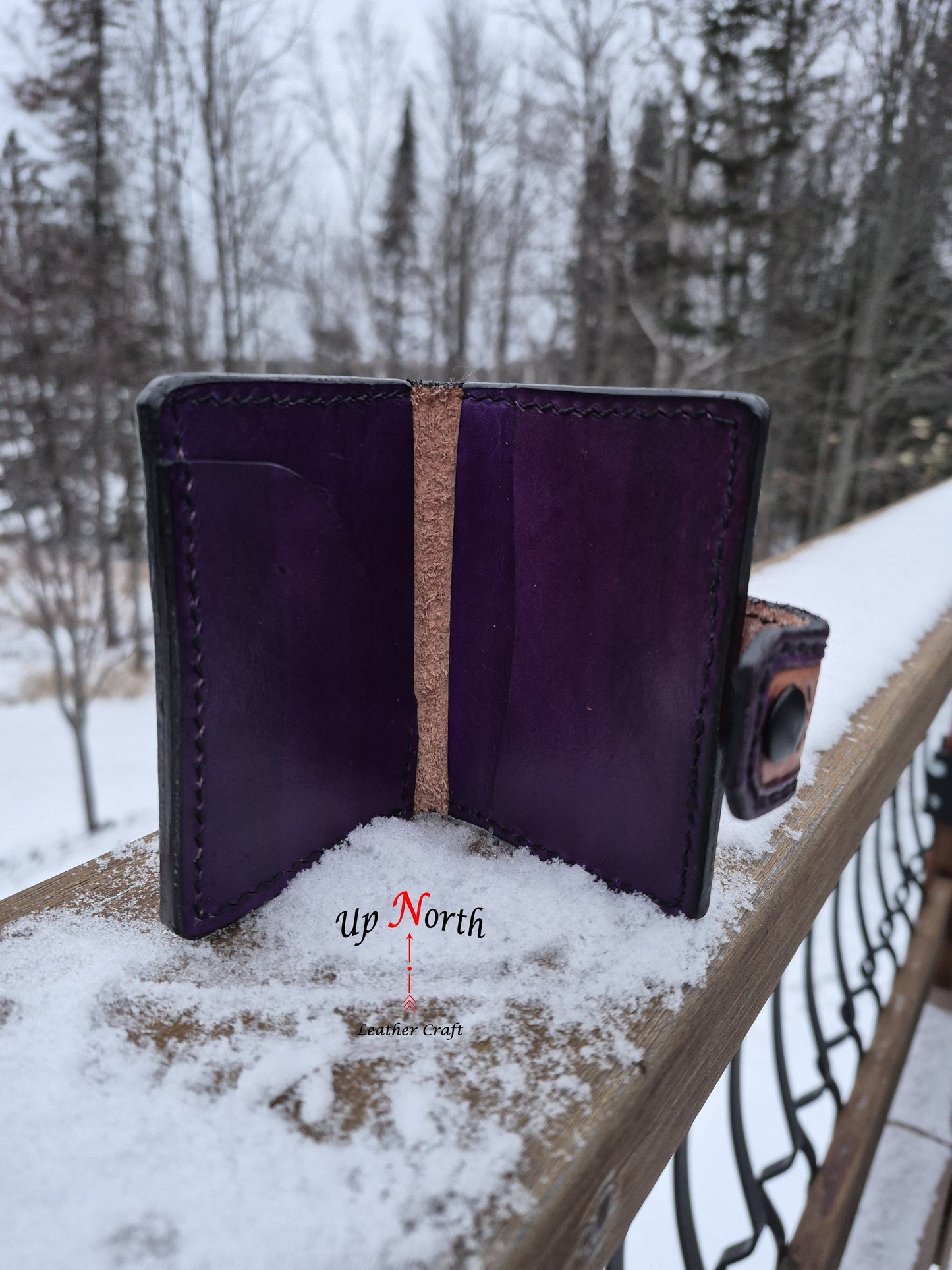 (03TSW25) Tooled Snap Wallet - Deep Purple