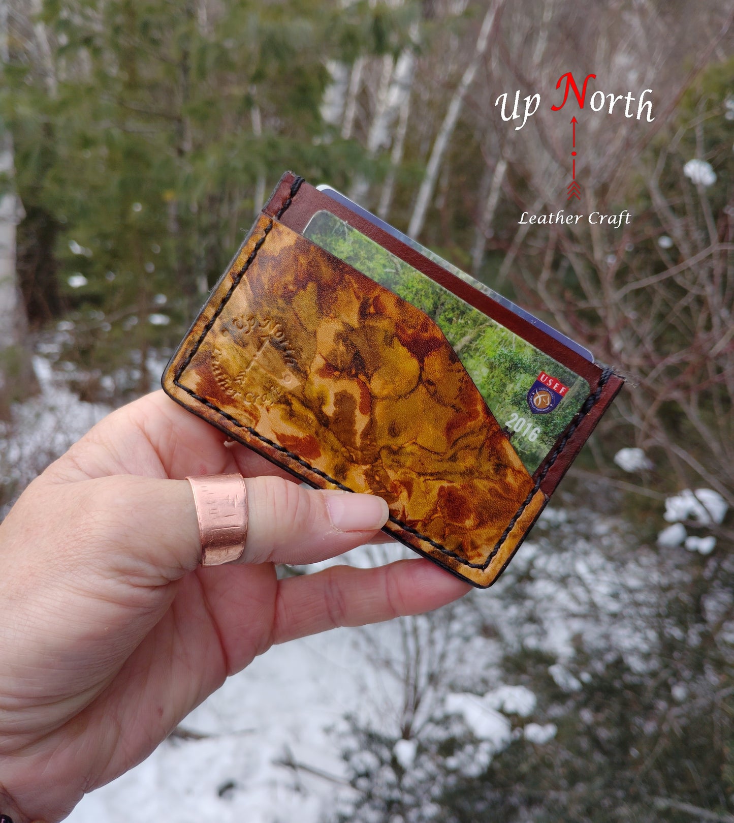 (03SW24) Minimalist 3-Slot Wallet - Camouflage
