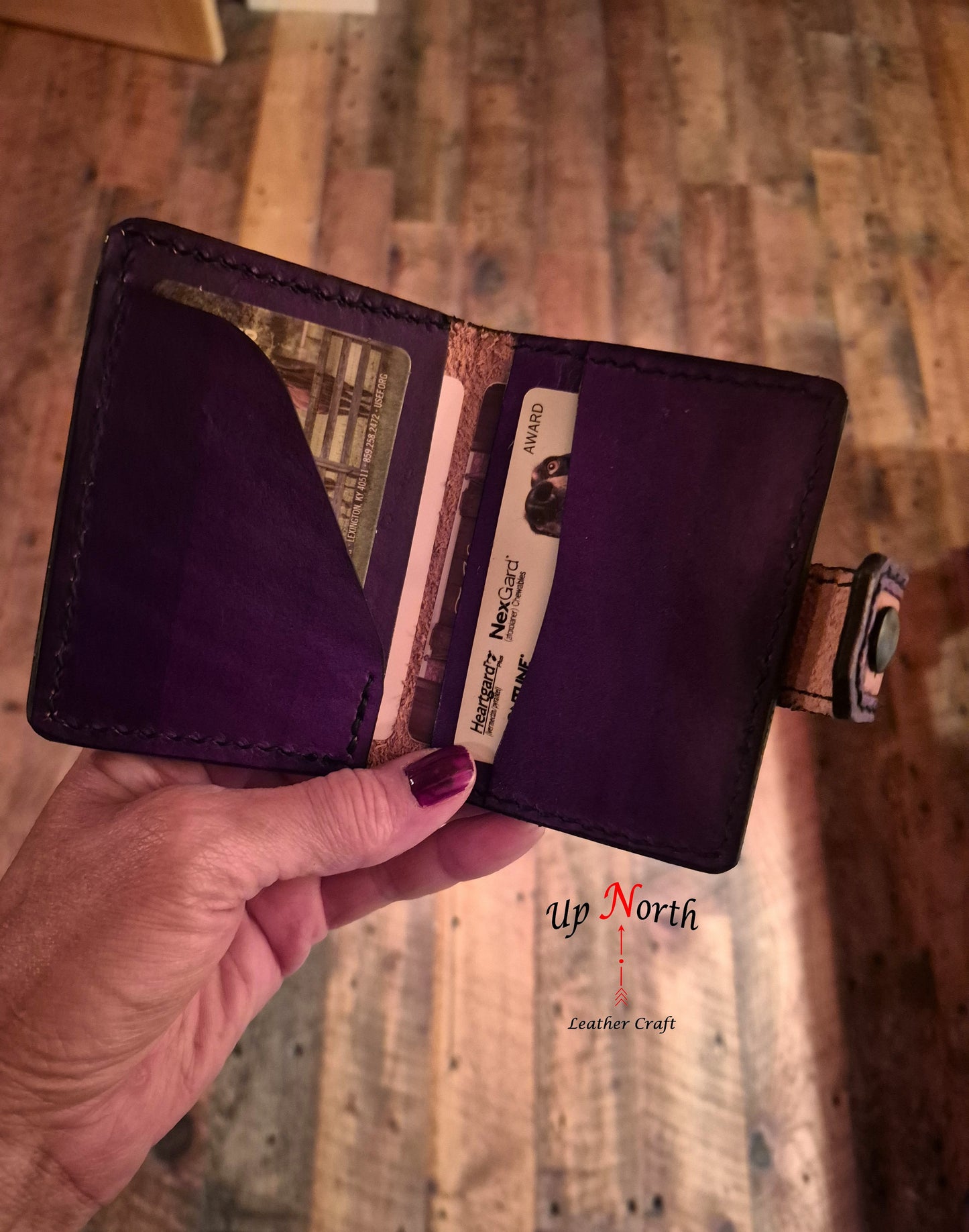 (03TSW25) Tooled Snap Wallet - Deep Purple