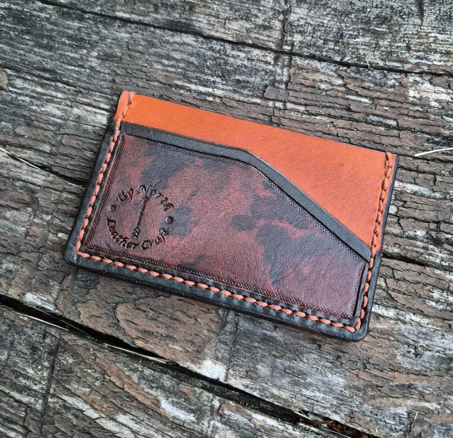 (04SW26) Leather Minimalist 3-Slot Wallet - Camo