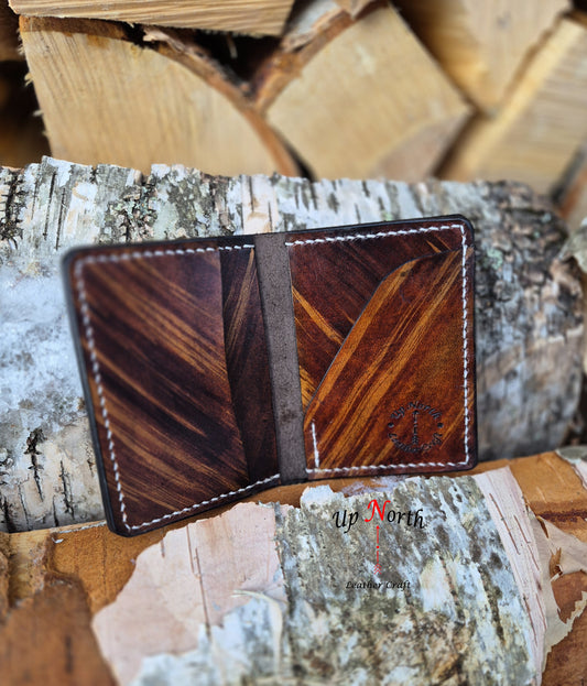 (05CW26) Leather Card Wallet - Maple
