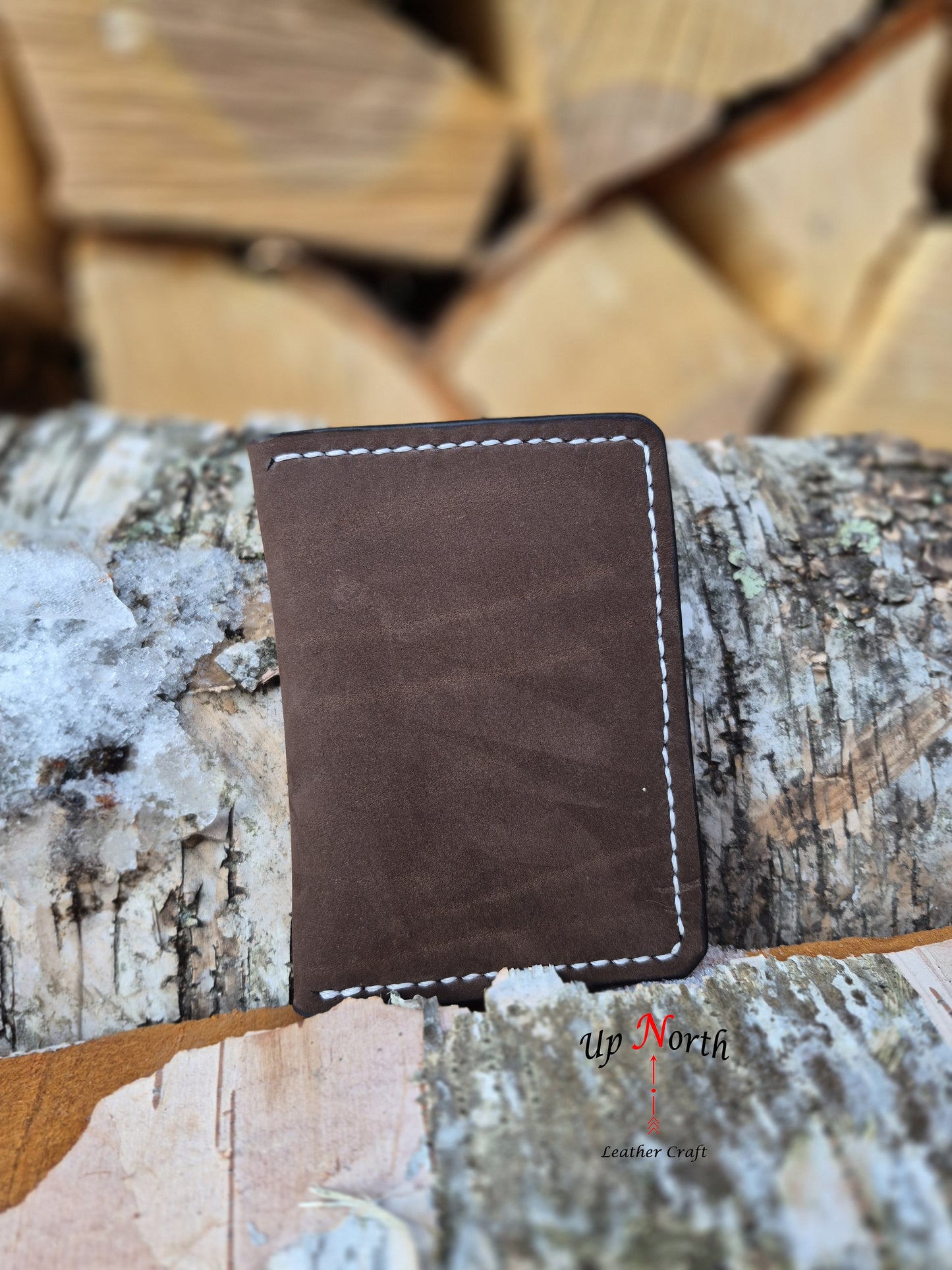 (05CW26) Leather Card Wallet - Maple