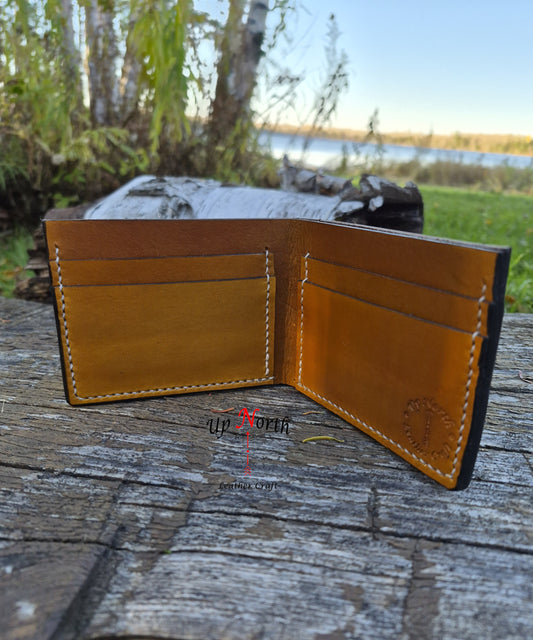 (06MW25) Men's Leather Wallet - Chocolate