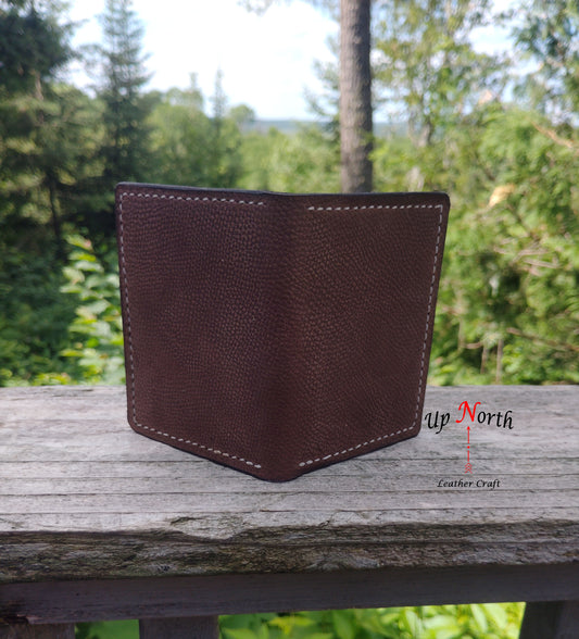 (07CW25) Leather Card Wallet - Beautiful Brown