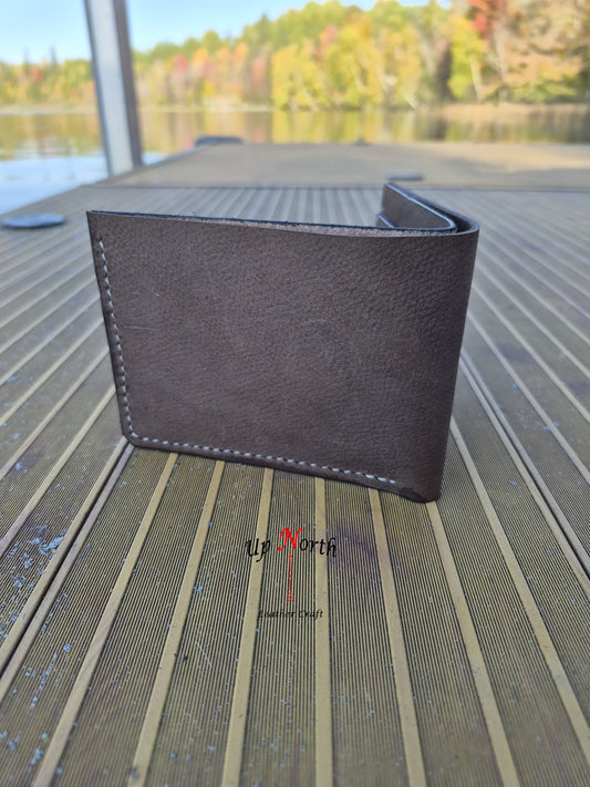 (07MW25) Men's Leather Wallet - Deep Earth