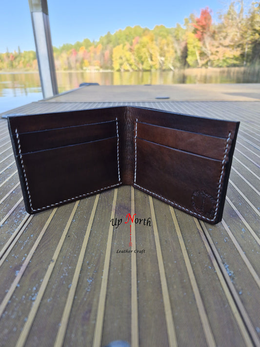 (07MW25) Men's Leather Wallet - Deep Earth