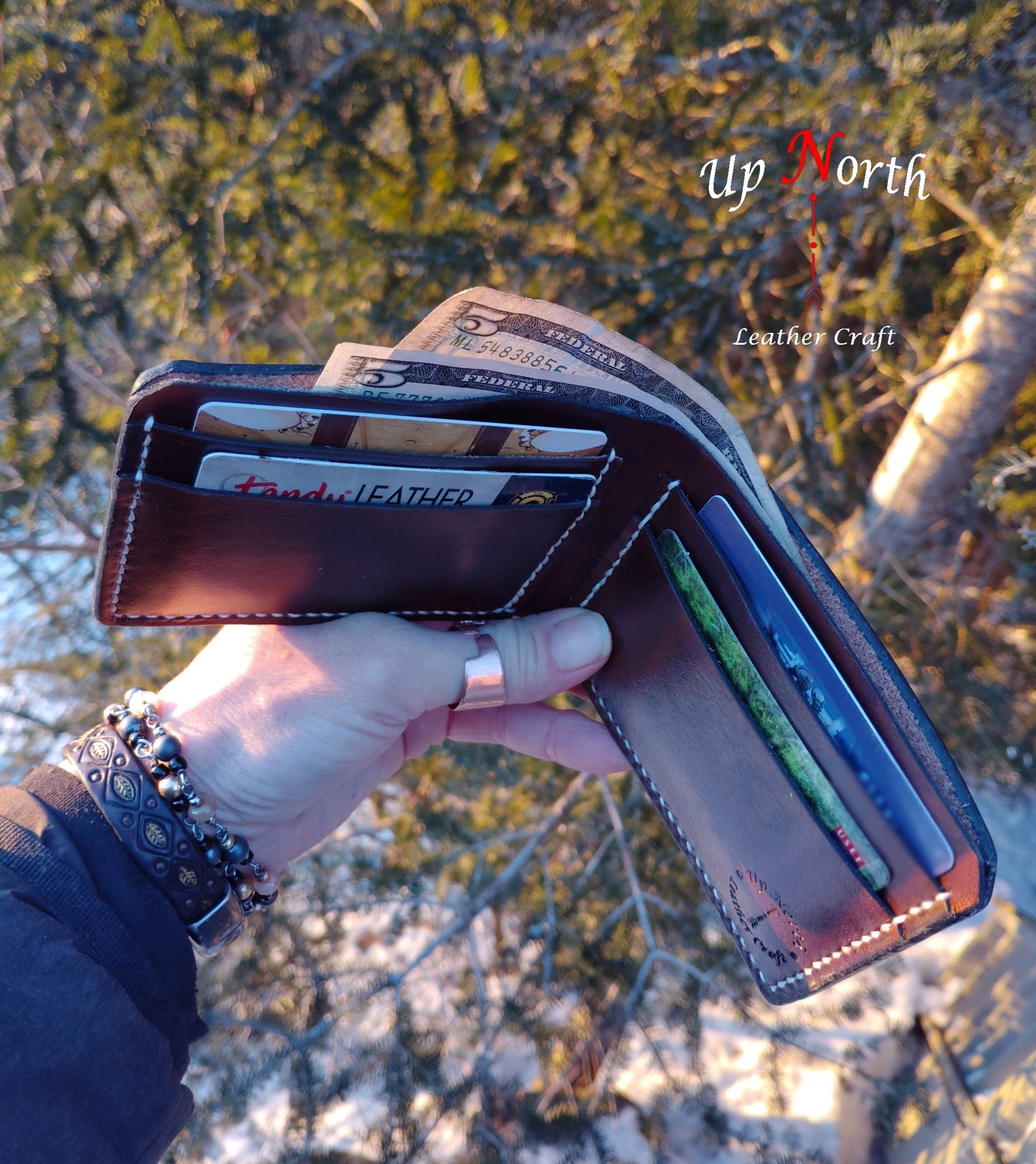 (07MW24) Men's Leather Wallet - Russet Brown