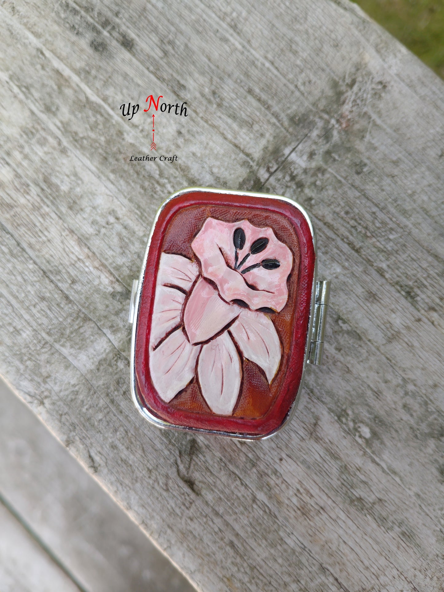 (08PP25) Leather Pill Box - Daffodil