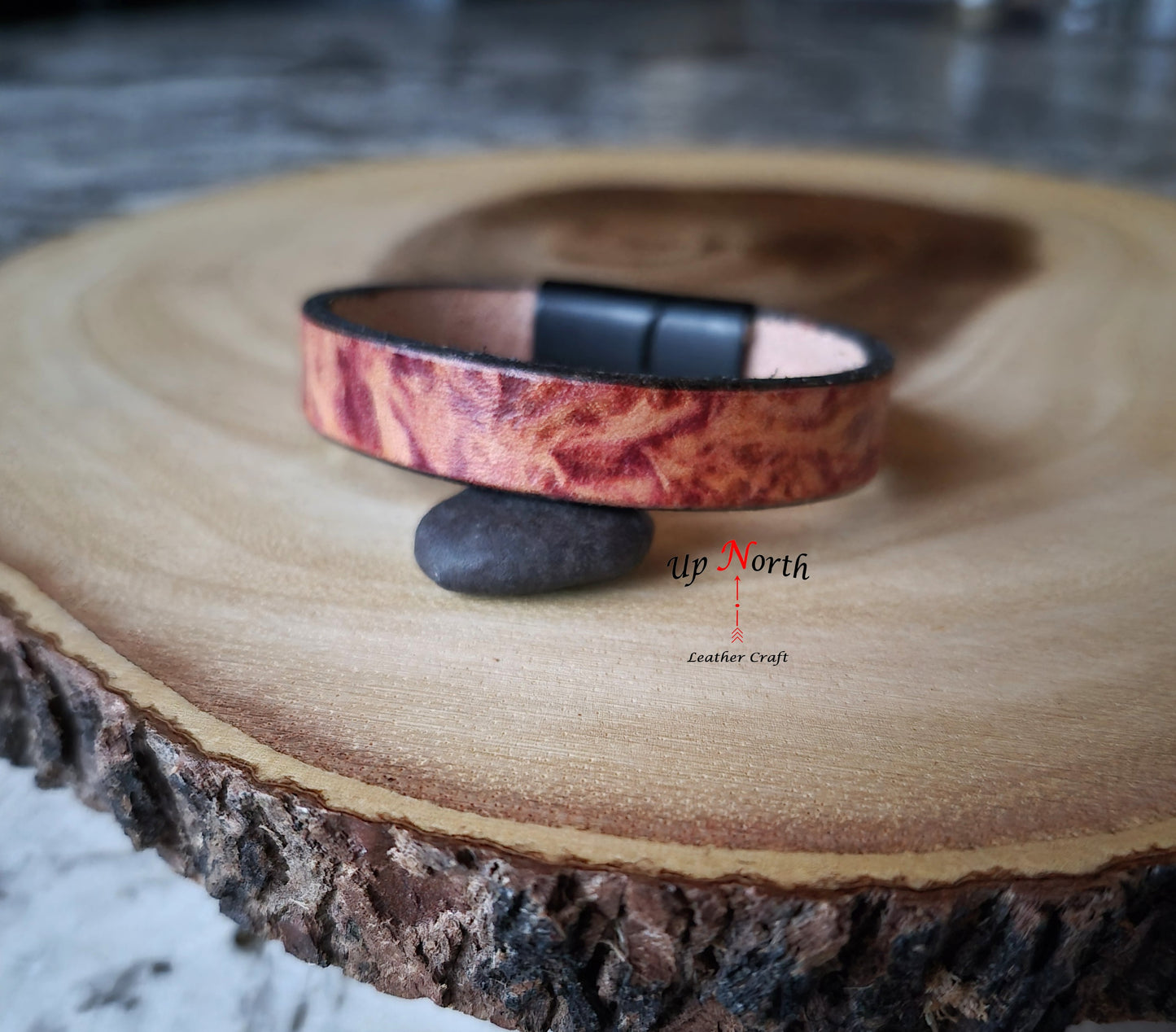 (15BR25) Leather Bracelet - Cinnamon Spice