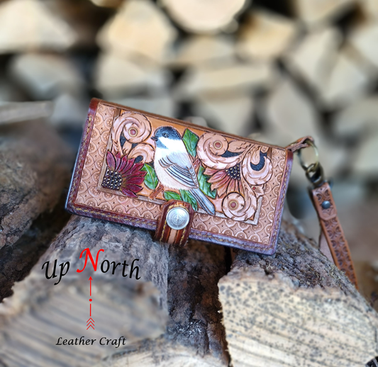 Handmade Ladies Wallet - Chickadee