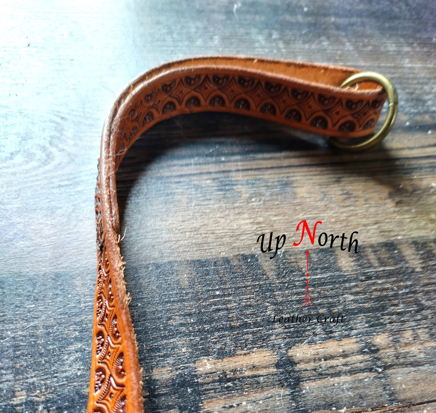 (01LS24) Handmade Leather Dog Leash for Small Dogs - Cordovan