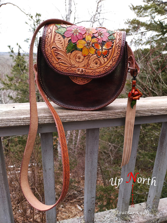 The Red Pine Leather Purse - Chocolate